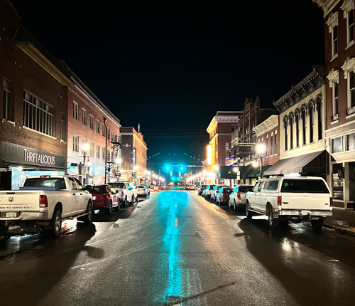 Downtown Wabash at Night
